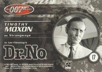 2002 Rittenhouse James Bond 'Dr. No' Commemorative #17 Timothy Moxon as Strangways Back