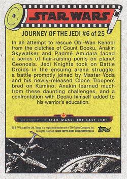 2017 Topps Star Wars Journey To The Last Jedi #6 Lessons on Geonosis Back