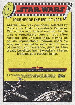 2017 Topps Star Wars Journey To The Last Jedi #7 The Sprightly Padawan Back