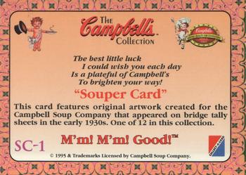 1995 Collect-A-Card Campbell’s Soup Collection - Souper Dynamic Textured #SC-1 The best little luck Back