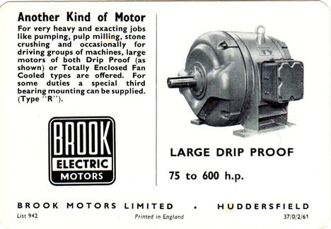 1961 Brook Electric Motors #6 1922 Mercer Back