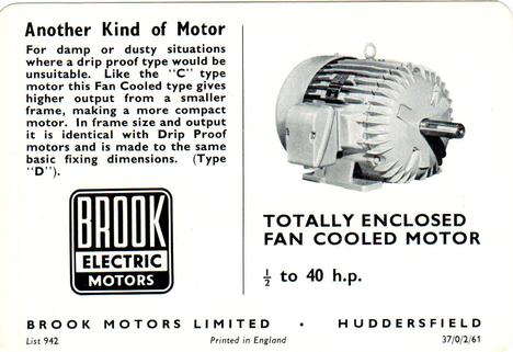 1961 Brook Electric Motors #9 1927 Alfa Romeo Back