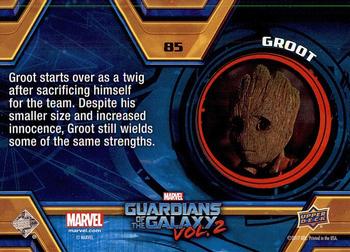 2017 Upper Deck Marvel Guardians of the Galaxy Vol. 2 #85 Groot Back