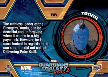 2017 Upper Deck Marvel Guardians of the Galaxy Vol. 2 #86 Yondu Back