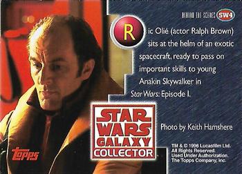 1998 Topps Star Wars Galaxy Collector Magazine #SW4 Ric Olié Back