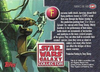 1998 Topps Star Wars Galaxy Collector Magazine #SW7 Battle Droids Back