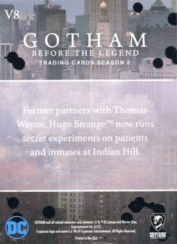 2017 Cryptozoic Gotham Season 2 - Rising Villains Silver Foil Board #V8 Hugo Strange Back