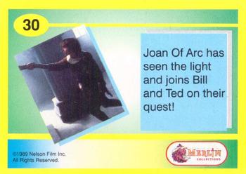 1991 Merlin Bill & Ted's Totally Excellent Collector Cards #30 Joan of Arc joins Bill & Ted Back