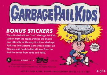 2012 Topps Garbage Pail Kids Abrams Book Bonus #4 Trim Jim Back