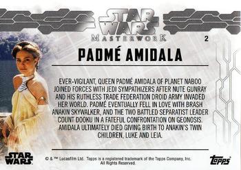 2017 Topps Star Wars Masterwork #2 Padmé Amidala Back