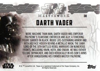 2017 Topps Star Wars Masterwork #38 Darth Vader Back
