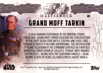 2017 Topps Star Wars Masterwork #48 Grand Moff Tarkin Back