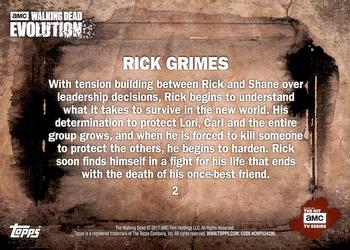 2017 Topps The Walking Dead: Evolution #2 Rick Grimes Back