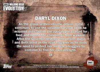 2017 Topps The Walking Dead: Evolution #18 Daryl Dixon Back