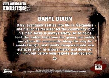 2017 Topps The Walking Dead: Evolution #20 Daryl Dixon Back