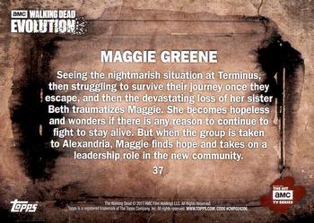 2017 Topps The Walking Dead: Evolution #37 Maggie Greene Back