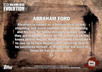 2017 Topps The Walking Dead: Evolution #50 Abraham Ford Back