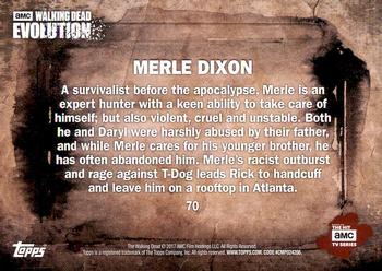 2017 Topps The Walking Dead: Evolution #70 Merle Dixon Back