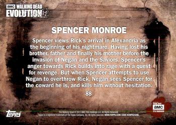 2017 Topps The Walking Dead: Evolution #88 Spencer Monroe Back