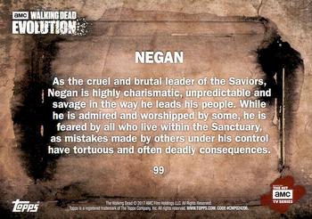 2017 Topps The Walking Dead: Evolution #99 Negan Back