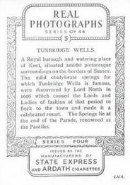 1939 Ardath Real Photographs 4th Series - Views #5 Tunbridge Wells Back