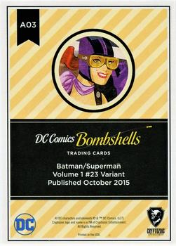 2017 Cryptozoic DC Comics Bombshells #A03 Batman / Superman - Volume 1 #23 Back