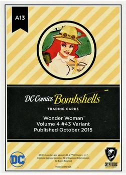 2017 Cryptozoic DC Comics Bombshells #A13 Wonder Woman - Volume 4 #43 Back