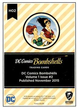 2017 Cryptozoic DC Comics Bombshells #H02 Volume 1 Issue #2 Back