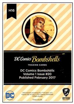 2017 Cryptozoic DC Comics Bombshells #H16 Volume 1 Issue #20 Back