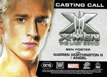 2006 Rittenhouse XIII: X-Men The Last Stand - Casting Call #CC16 Ben Foster / Angel Back