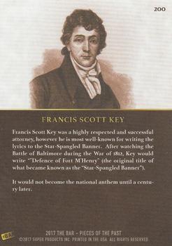 2017 The Bar Pieces of the Past #200 Francis Scott Key Back