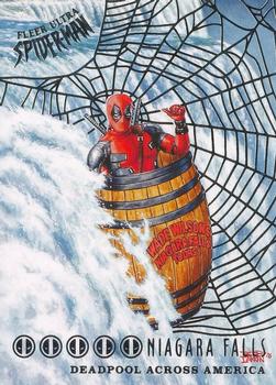 2017 Fleer Ultra Marvel Spider-Man - Deadpool Across America Silver Web Foil #DA2 Niagara Falls Front