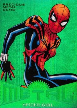 2017 Fleer Ultra Marvel Spider-Man - Marvel Metal Precious Metal Gems Green #MM26 Spider-Girl Front