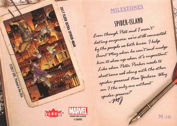 2017 Fleer Ultra Marvel Spider-Man - Milestones Silver Web Foil #M-10 Spider-Island Back