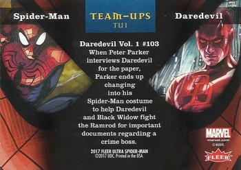 2017 Fleer Ultra Marvel Spider-Man - Team Ups #TU1 Daredevil Back