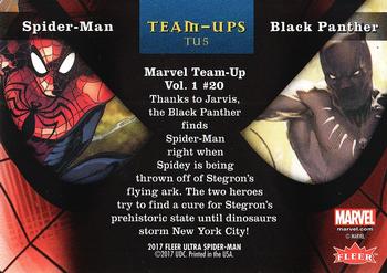 2017 Fleer Ultra Marvel Spider-Man - Team Ups #TU5 Black Panther Back