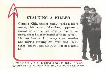 1981 Leaf 1967 Star Trek (Reprint) #31 Stalking a Killer Back