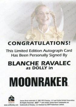 2016 Rittenhouse James Bond Archives SPECTRE Edition - Autographs #NNO Blanche Ravalec Back