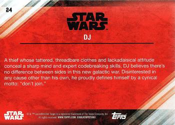 2017 Topps Star Wars: The Last Jedi #24 DJ Back