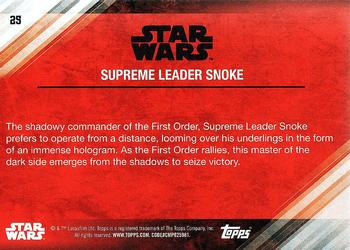 2017 Topps Star Wars: The Last Jedi #25 Supreme Leader Snoke Back