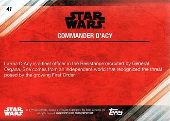 2017 Topps Star Wars: The Last Jedi #47 Commander D'Acy Back