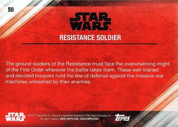 2017 Topps Star Wars: The Last Jedi #50 Resistance Soldier Back