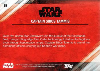 2017 Topps Star Wars: The Last Jedi #55 Captain Sibos Tammis Back