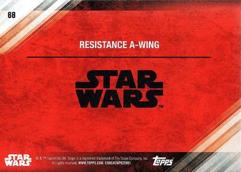 2017 Topps Star Wars: The Last Jedi #68 Resistance A-Wing Back