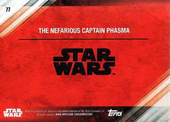 2017 Topps Star Wars: The Last Jedi #77 The Nefarious Captain Phasma Back