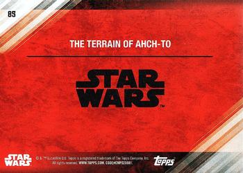 2017 Topps Star Wars: The Last Jedi #85 The Terrain of Ahch-To Back