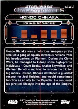2017 Topps Star Wars: Galactic Files Reborn - Blue #ACW-2 Hondo Ohnaka Back