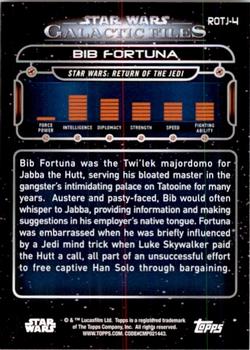 2017 Topps Star Wars: Galactic Files Reborn - Blue #ROTJ-4 Bib Fortuna Back