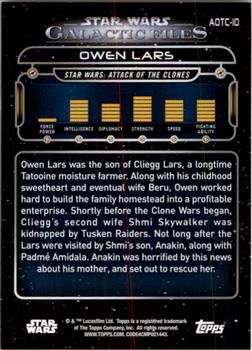 2017 Topps Star Wars: Galactic Files Reborn - Orange #AOTC-10 Owen Lars Back