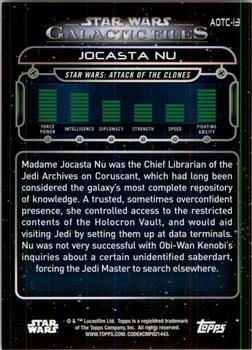 2017 Topps Star Wars: Galactic Files Reborn - Orange #AOTC-13 Jocasta Nu Back